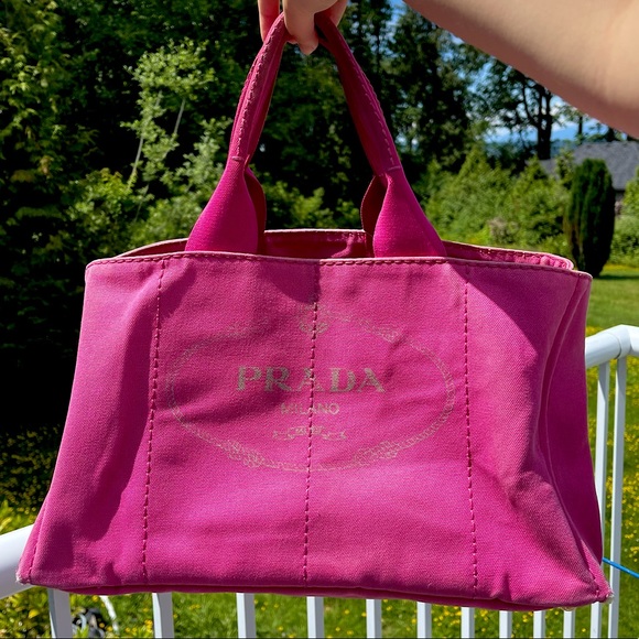 Prada Handbags - Prada Canapa Tote handbag fuchsia